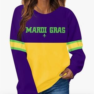 Mardi Gras Purple and Yellow Sweatshirt
